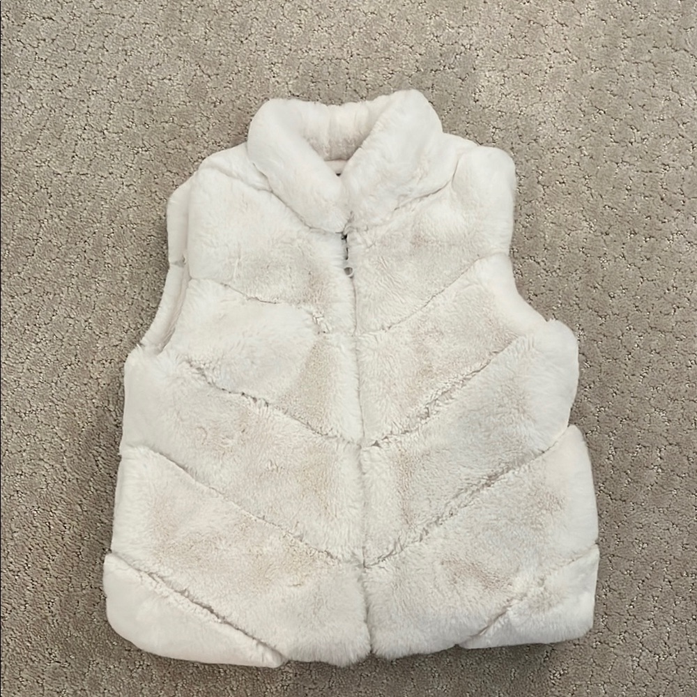 American Widgeon Vest - White Faux Fur Vest